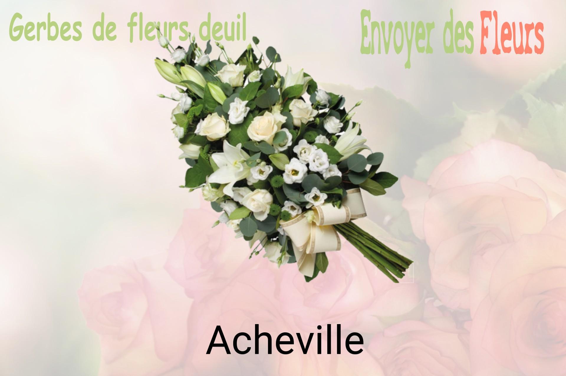 Gerbe de fleurs de deuil livrée à Acheville